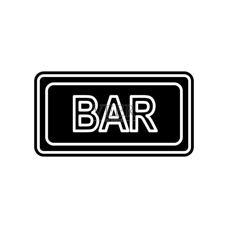酒吧标志图标。用于移动概念和Web应用程序的赌场元素图标。网站设计和开发、应用程序开发的标志、扁平图标图标素材