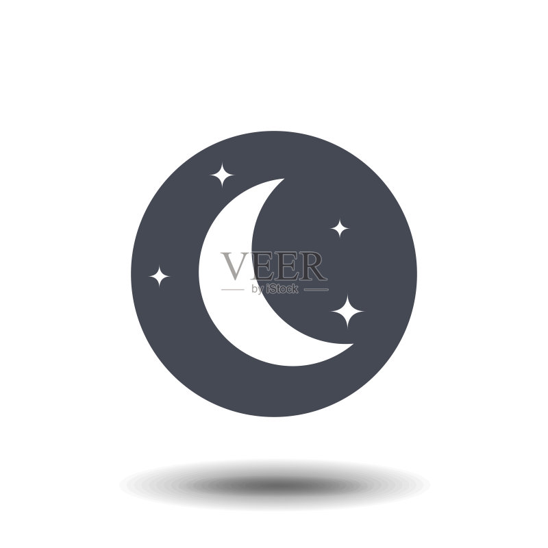 月亮星星图标矢量图标素材