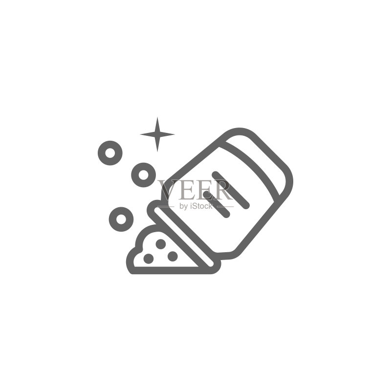 闪光轮廓图标。美容和化妆品元素插图图标。符号和标志可用于网络、logo、移动应用程序、UI、UX图标素材
