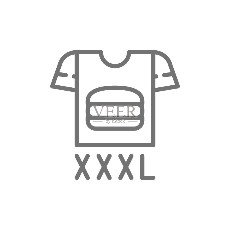 大码服装线条图标图标素材