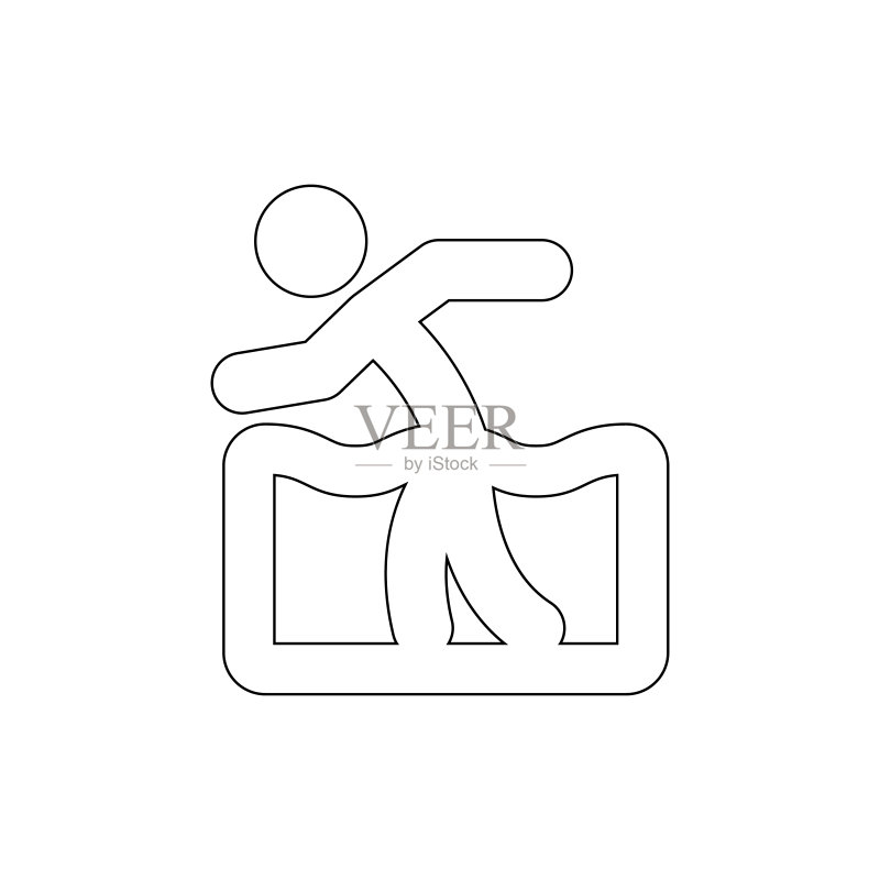人体康复轮廓图标。可用于网站、Logo、移动应用、UI、UX图标素材