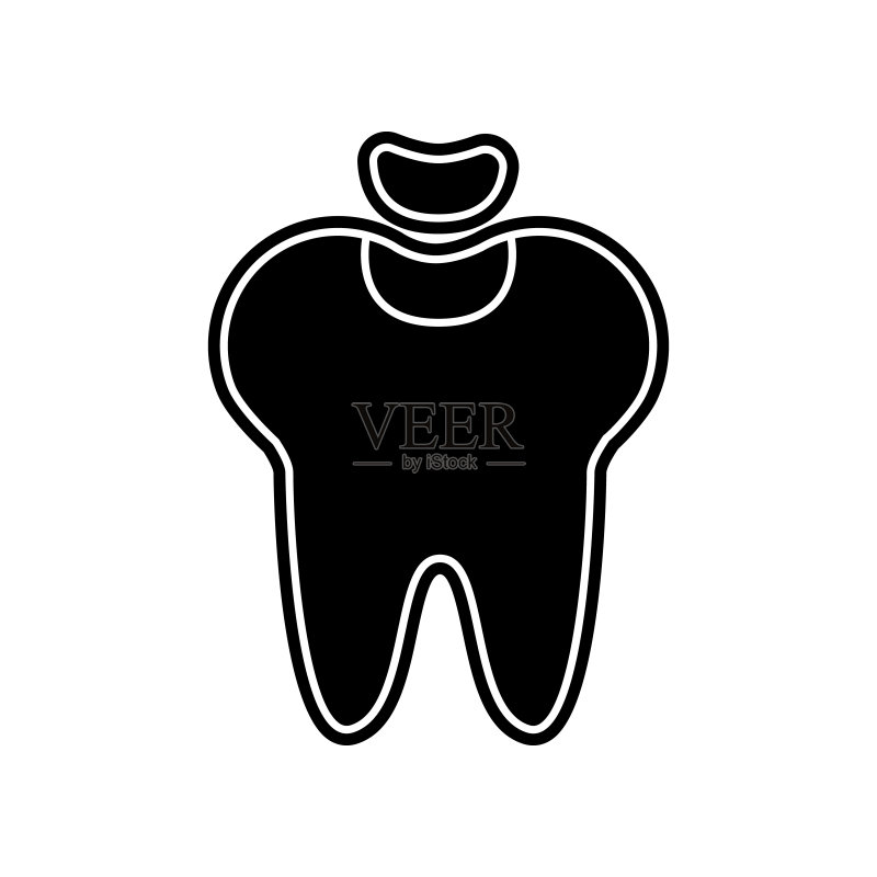 补牙图标:用于移动概念和Web应用程序的牙科元素,网站设计和应用程序开发的标志图标素材