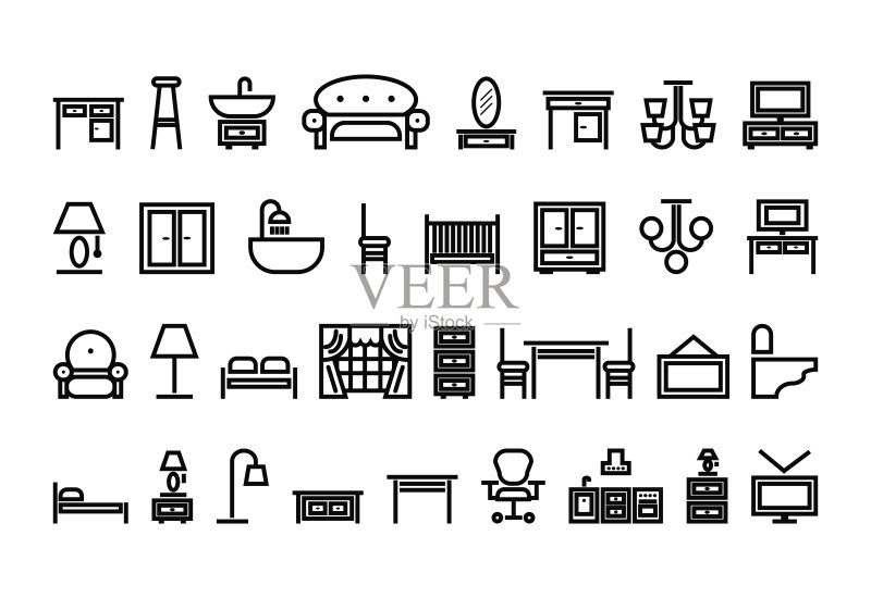 家具图标集图标素材
