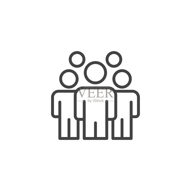 人群线性图标图标素材
