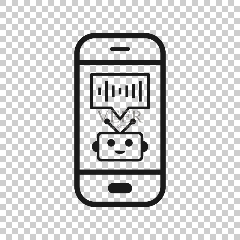 智能手机上的语音助手图标图标素材