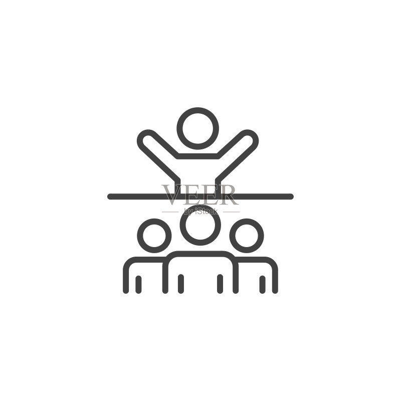 励志会议,线性图标图标素材