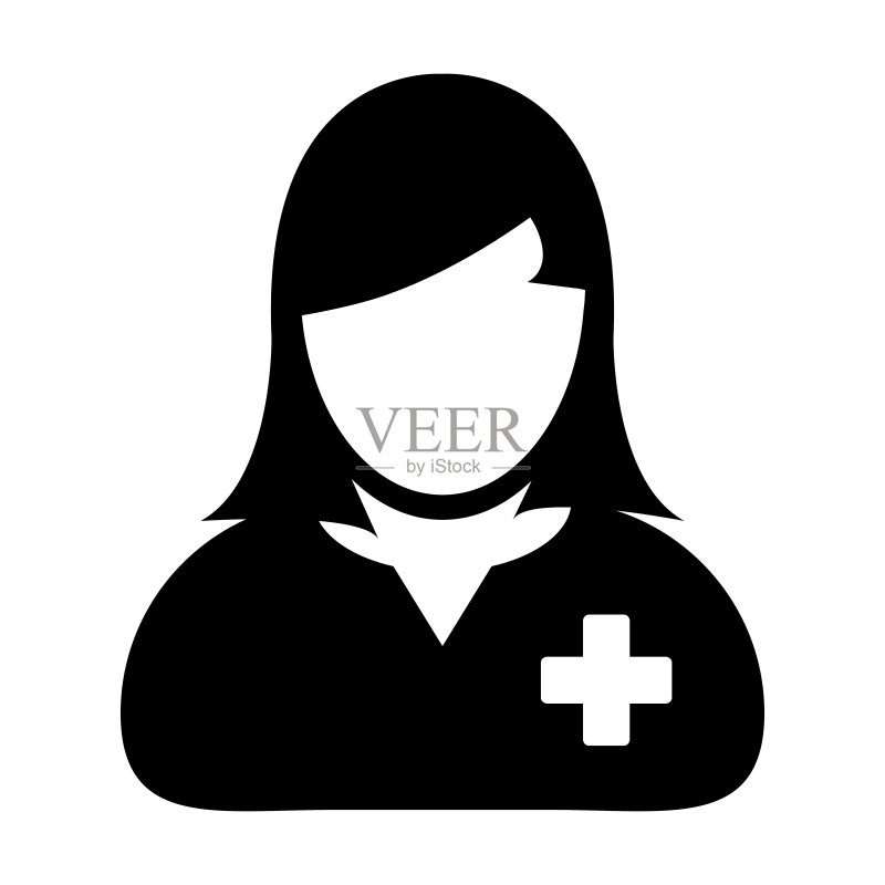 女性患者医疗的头像矢量图标图标素材
