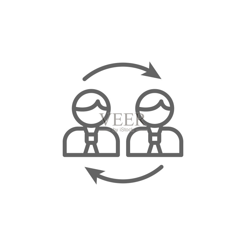 交换商务图标。可用于网站、徽标、移动应用程序、UI、UX图标素材