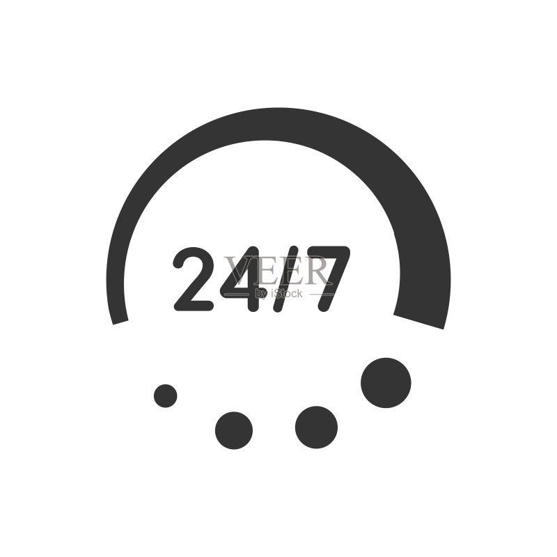 24小时服务图标图标素材