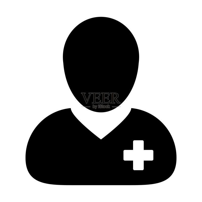 男性医疗健康扁平图标矢量图图标素材