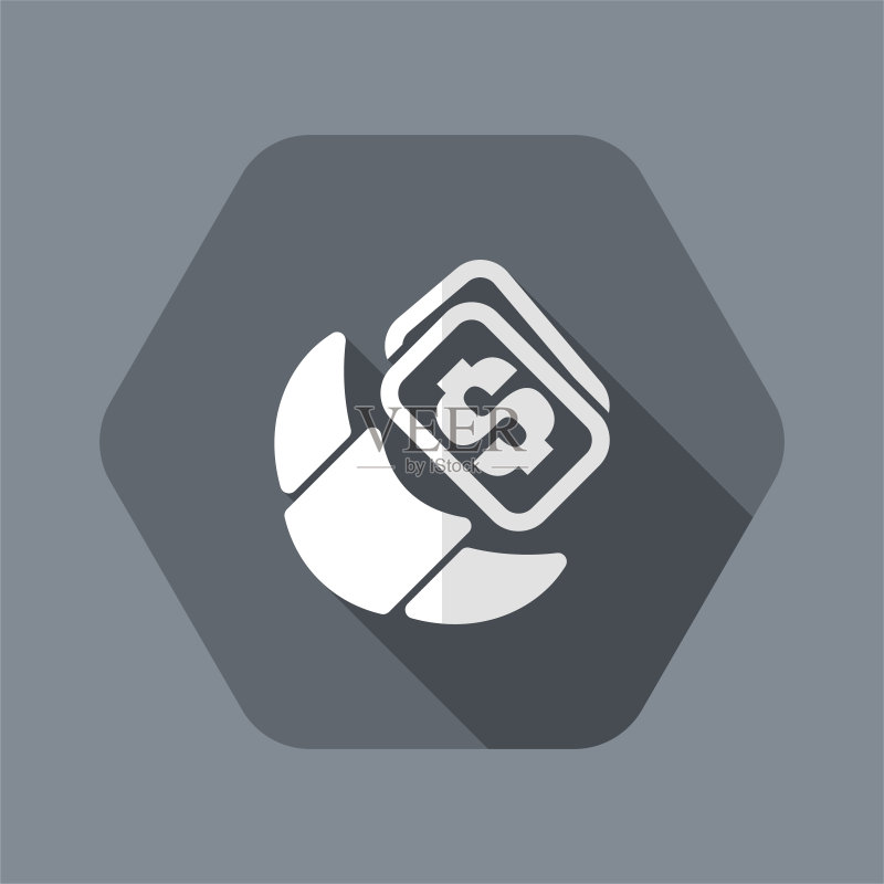 单个牛角包价格图标矢量插画图标素材