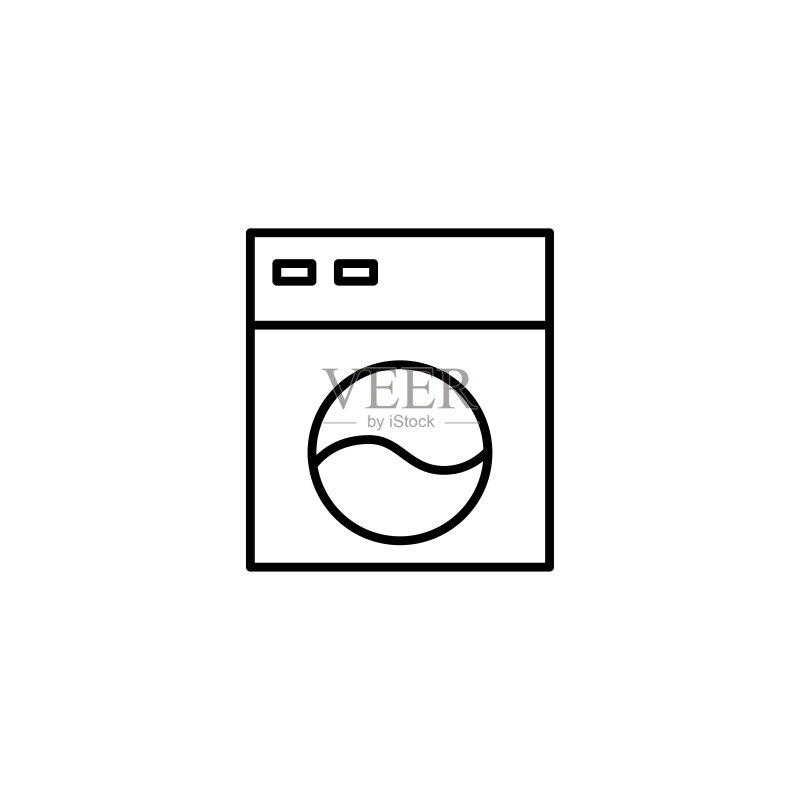 洗衣机图标矢量图图标素材