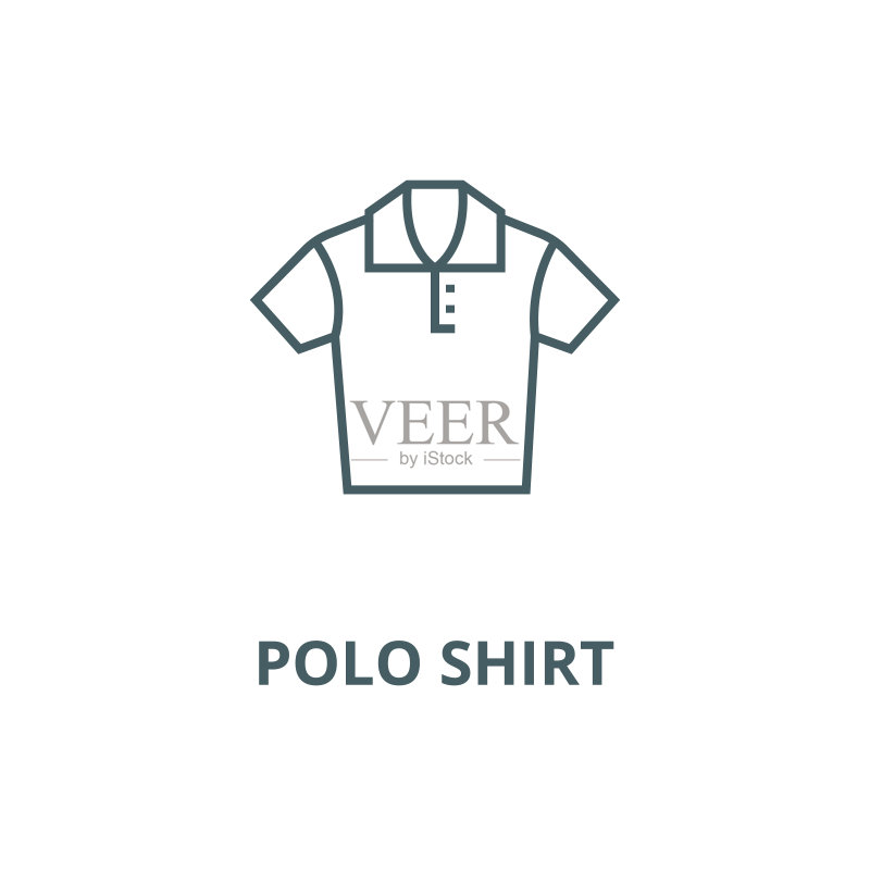 Polo衫矢量线图标图标素材