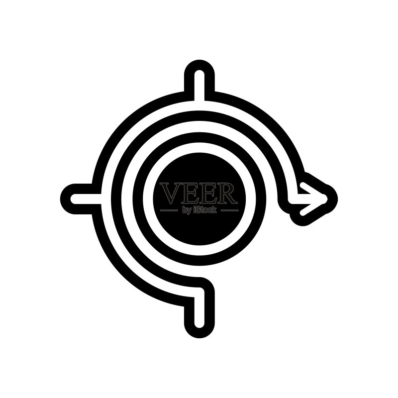反转点图标。移动概念和Web应用程序导航元素图标。用于网站设计和开发、应用程序开发的字形、扁平图标图标素材