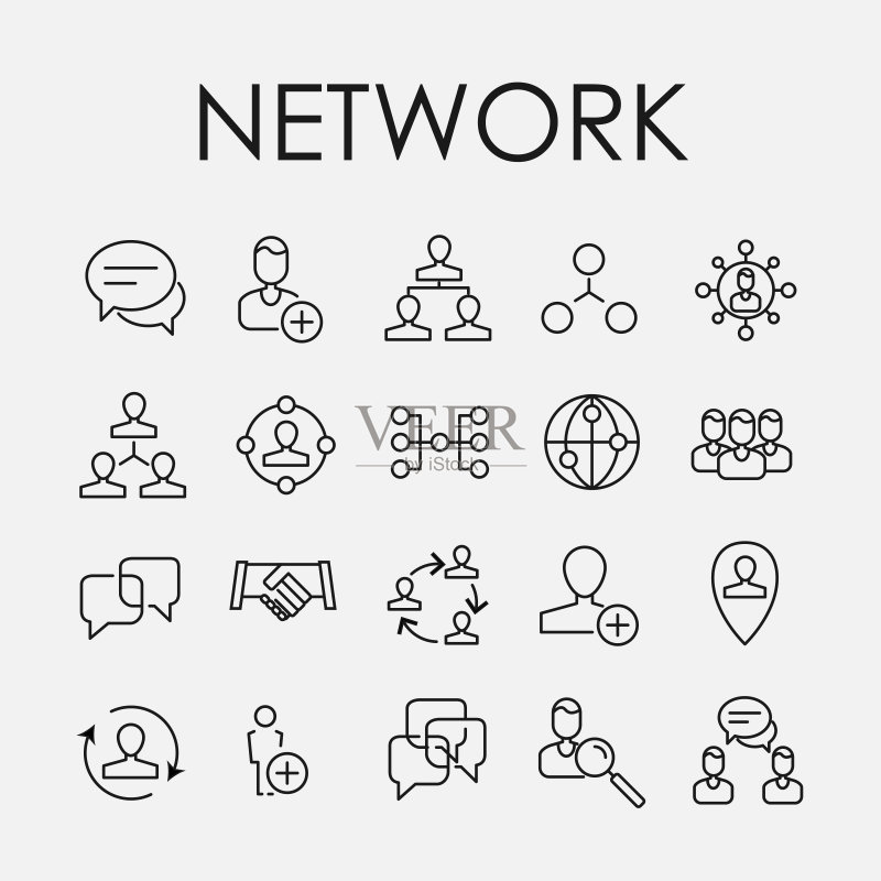 网络相关矢量图标集图标素材
