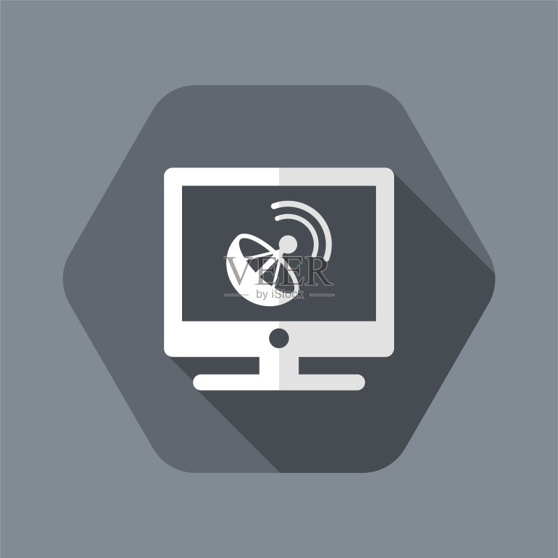 卫星电视矢量Web图标图标素材