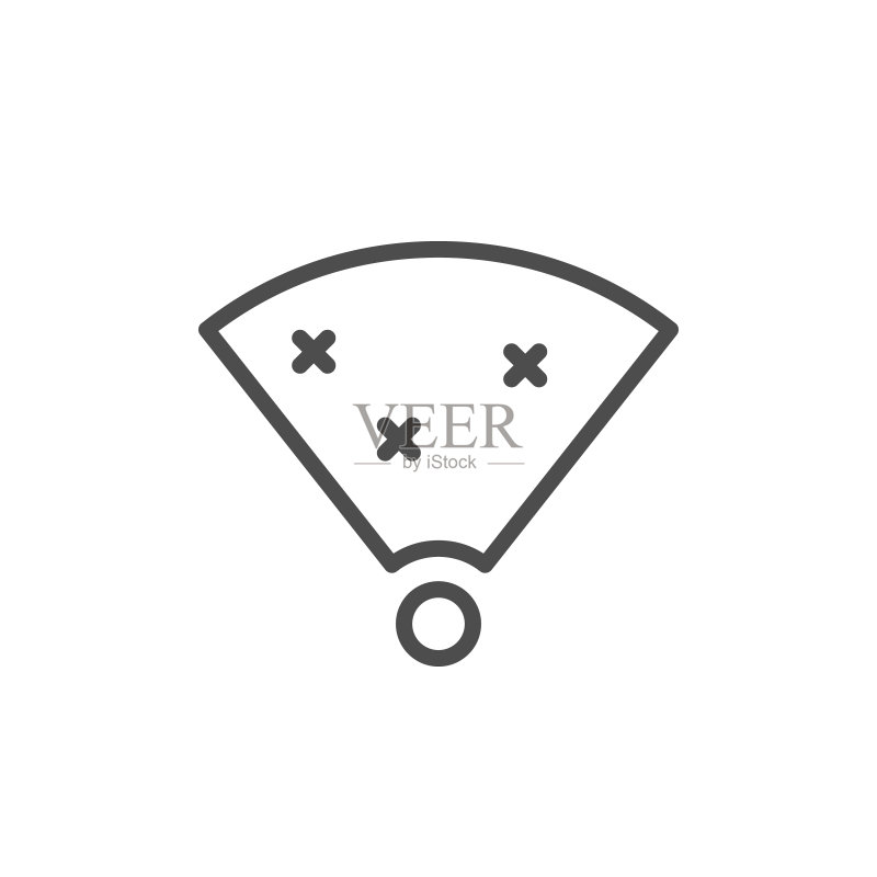 Wi-Fi热点线条轮廓图标图标素材