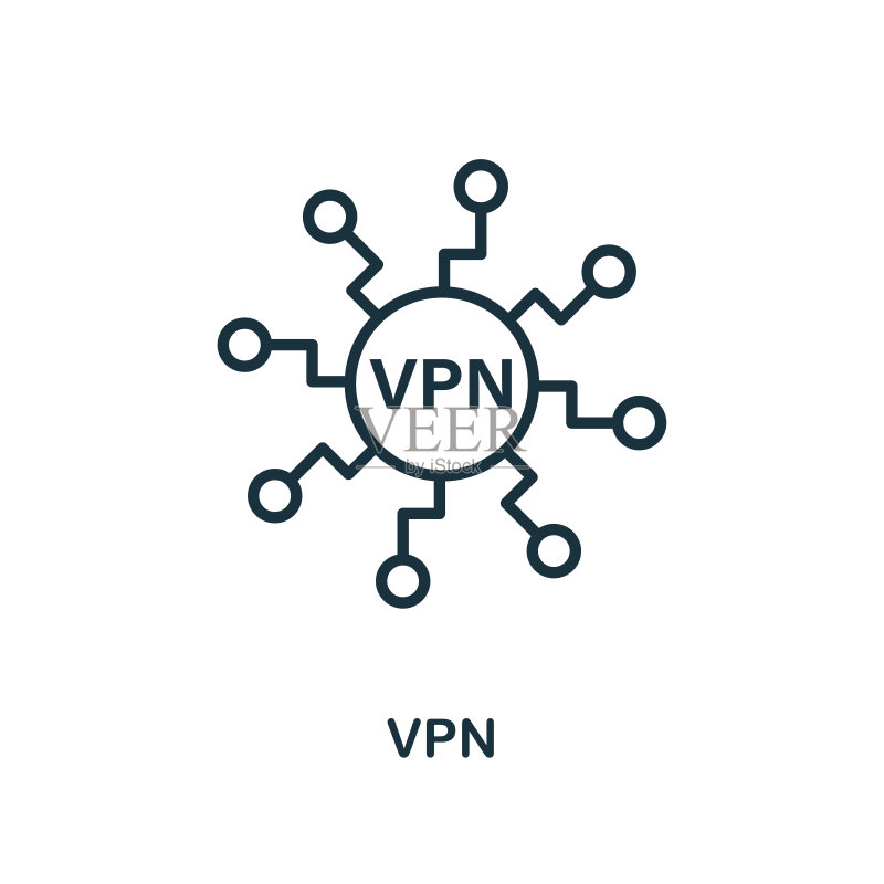 VPN图标:来自图标集合的创意元素设计,用于网页设计、应用、软件、印刷的像素完美VPN图标图标素材