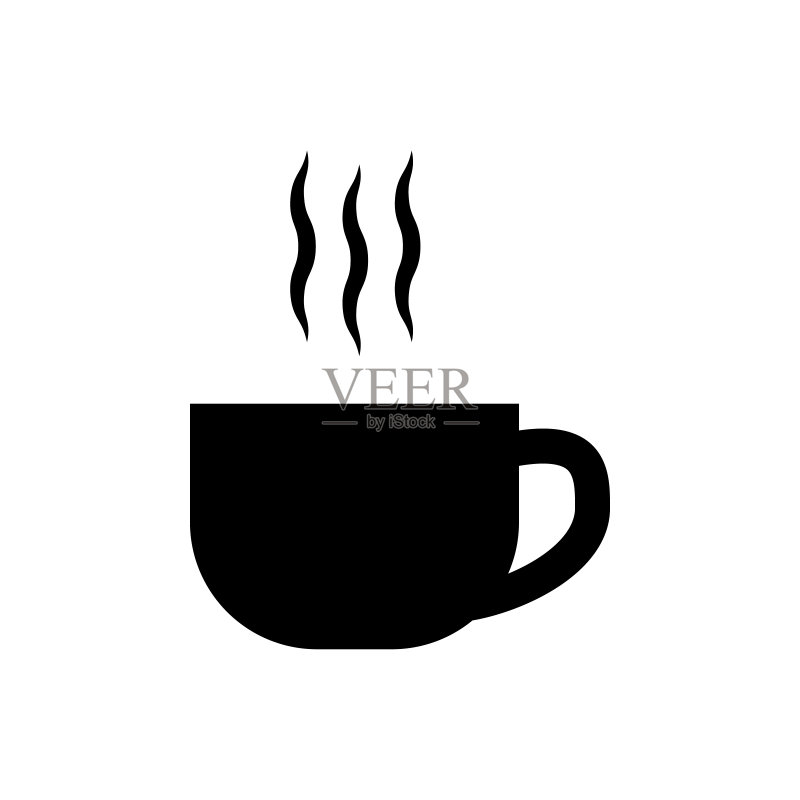 热茶咖啡杯矢量图标,用于平面设计、logo、网站、社交媒体、移动App、UI图标素材
