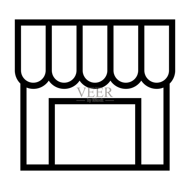 锋利的矢量图标 / 商店、零售店图标素材