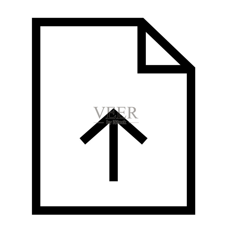 细线锐利矢量图标/文件上传图标素材