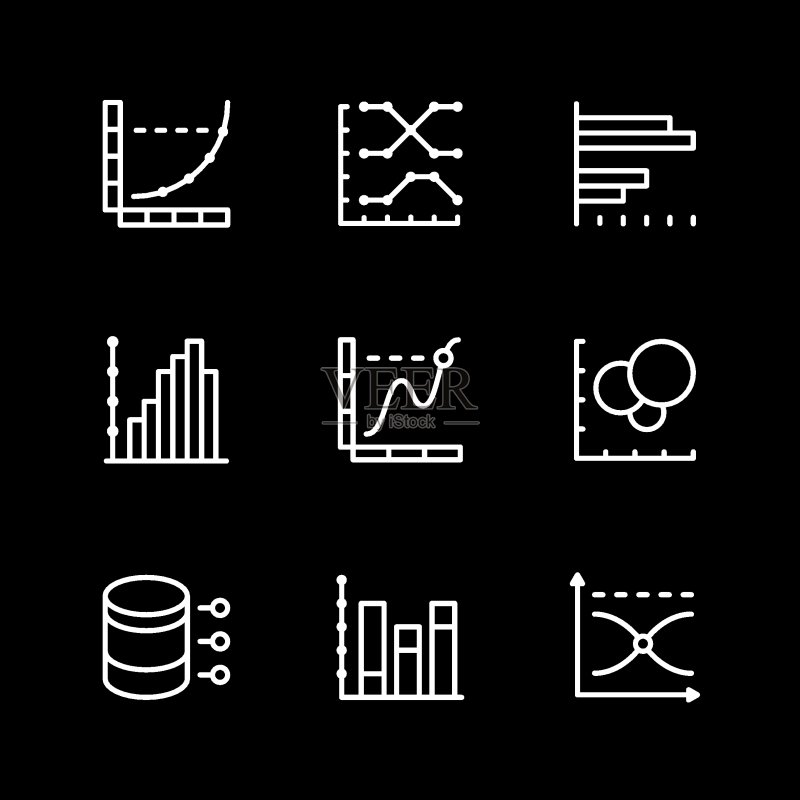 图表和示意图图标矢量线稿素材图标素材