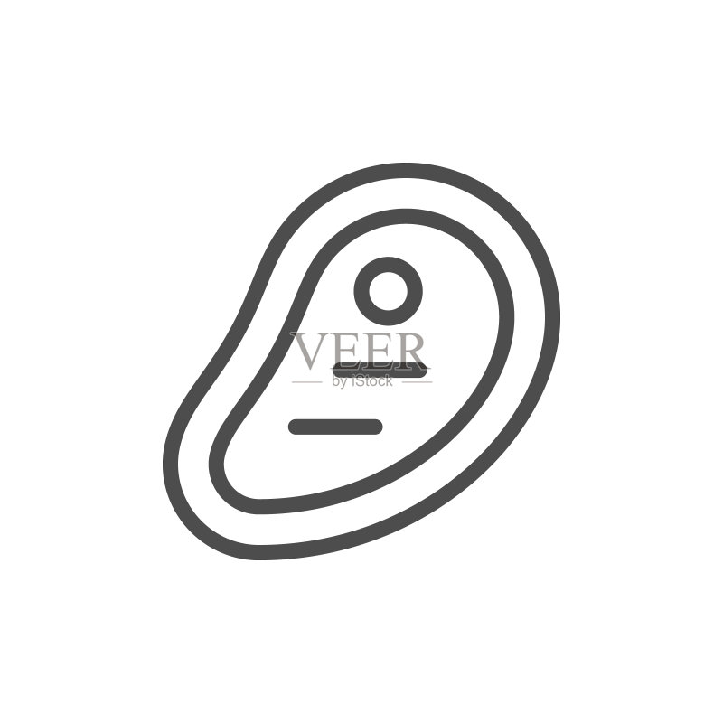 肉排线条轮廓图标图标素材