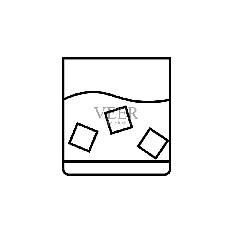 冰块水杯图标图标素材