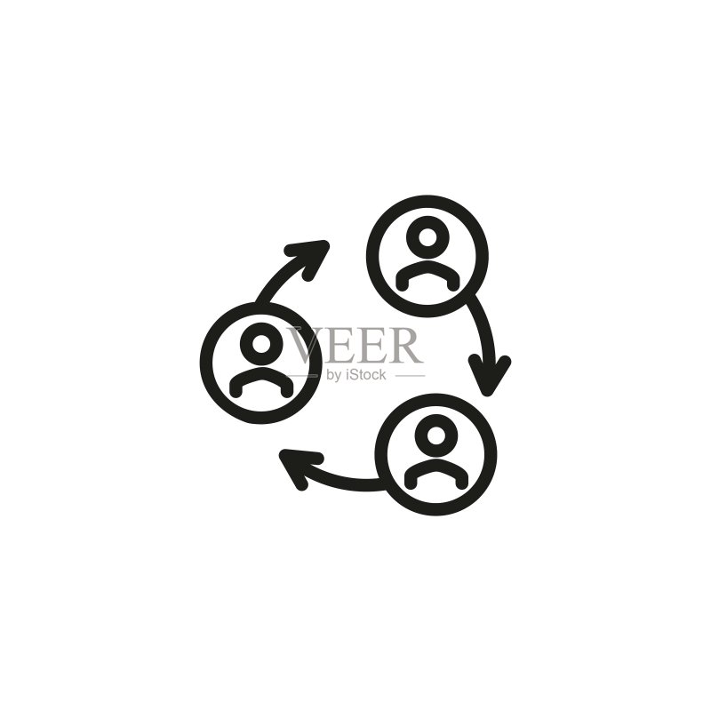 群组会议线性图标图标素材