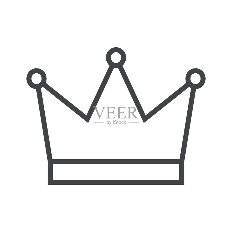 皇冠线性图标图标素材