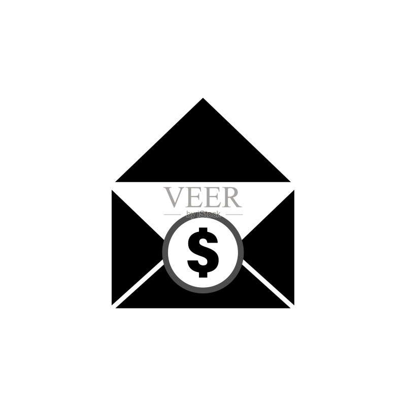 邮件美元图标图形设计模板插图图标素材