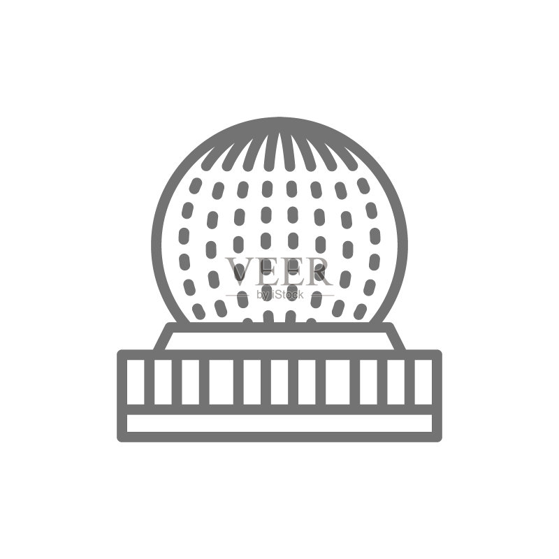 加拿大温哥华科学世界线性图标图标素材