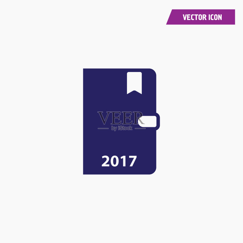 蓝色日记议程笔记本图标图标素材