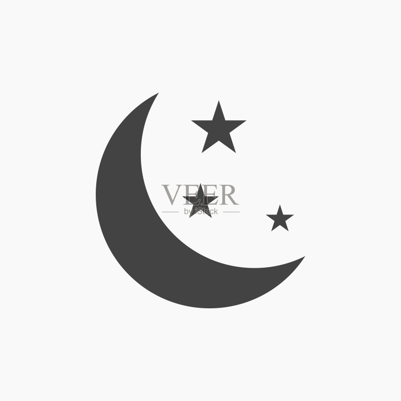 月亮星夜图标图标素材
