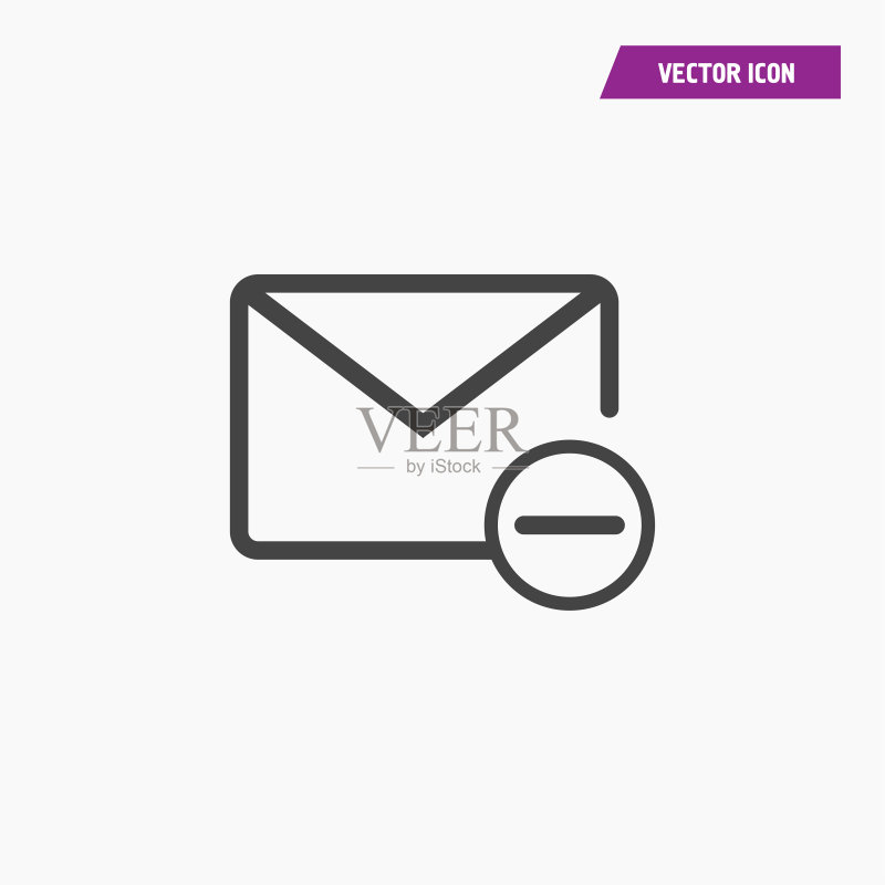 带空白标志的消息信封图标图标素材