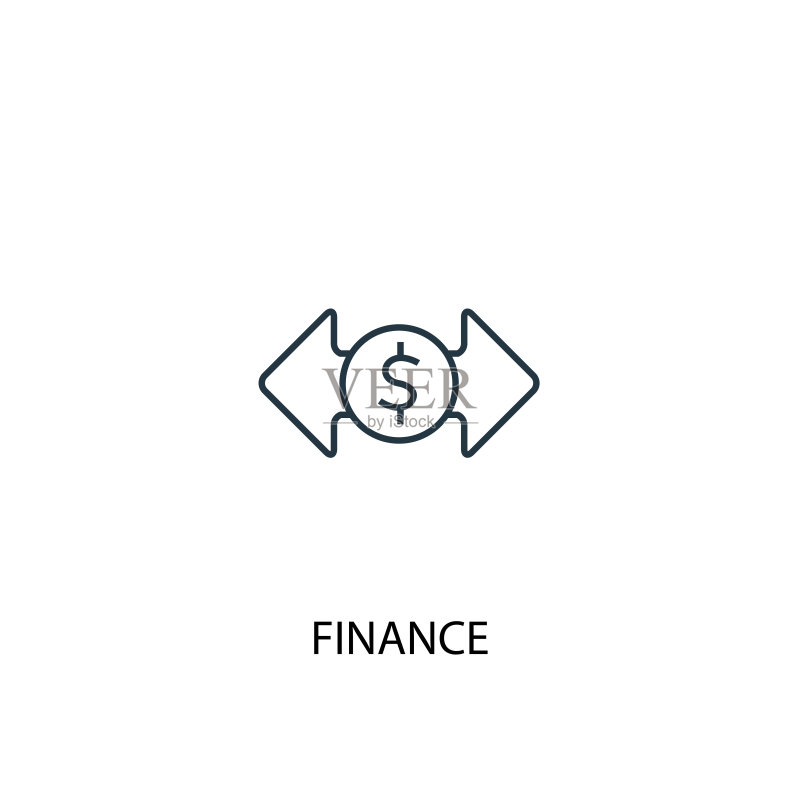 金融概念线性图标:网页和移动UI/UX设计图标素材