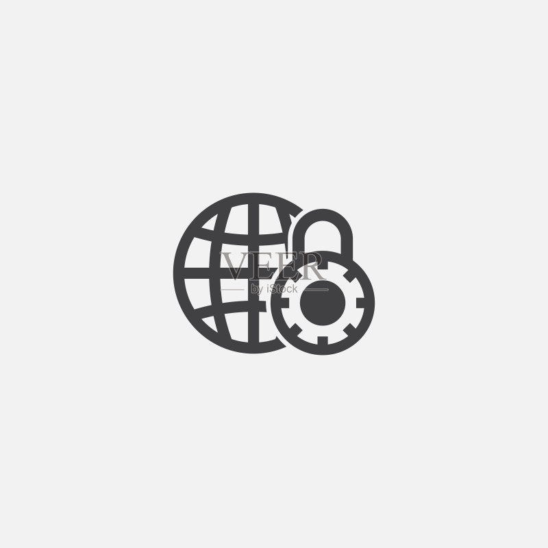 在线安全基础图标,简易标志插图,在线安全符号设计,可用于网页、印刷和移动端图标素材