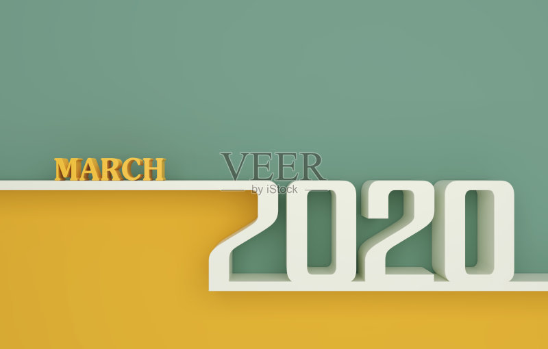 新年2020创意设计概念正版图片素材