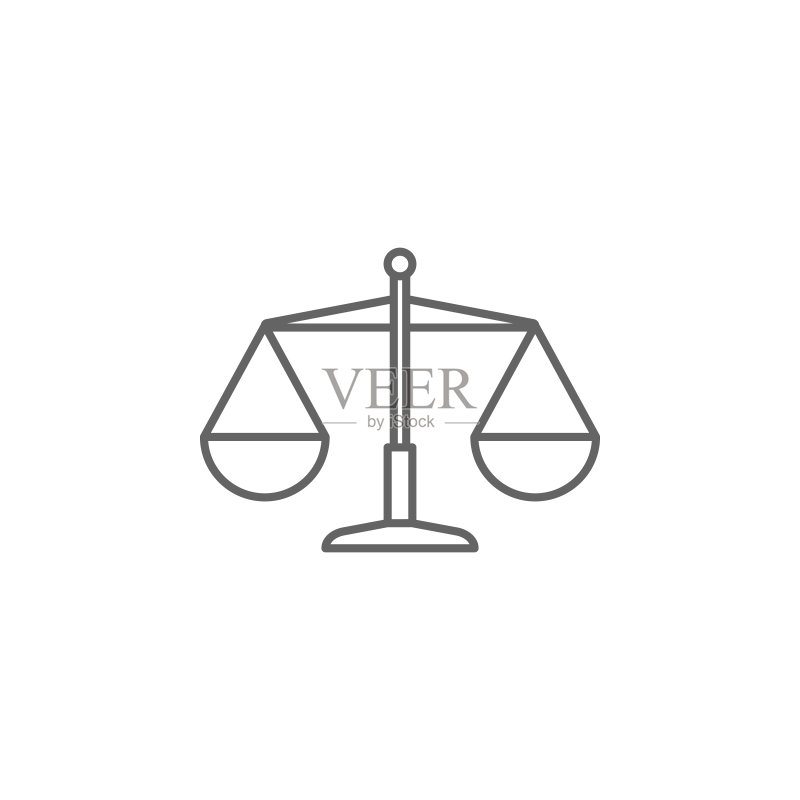正义天秤轮廓图标图标素材