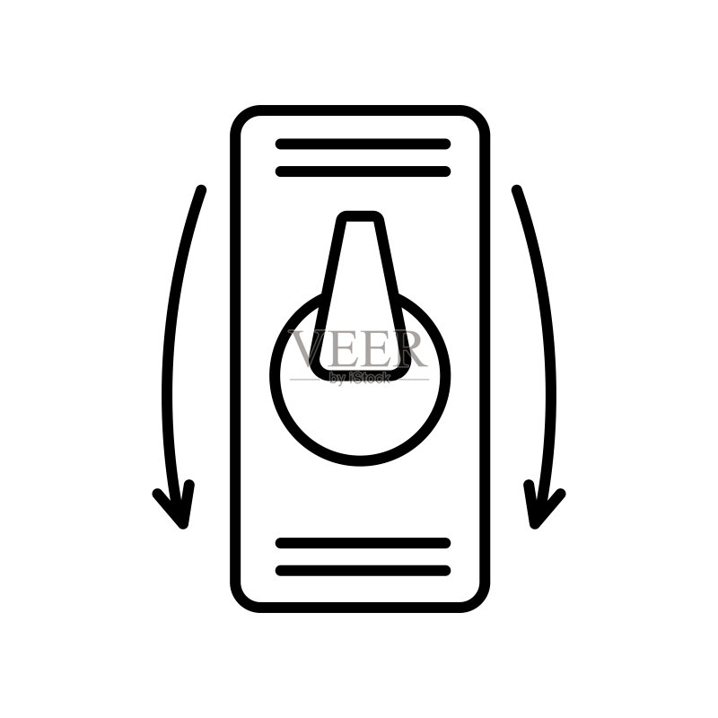 白色背景的开关图标矢量标志图标素材