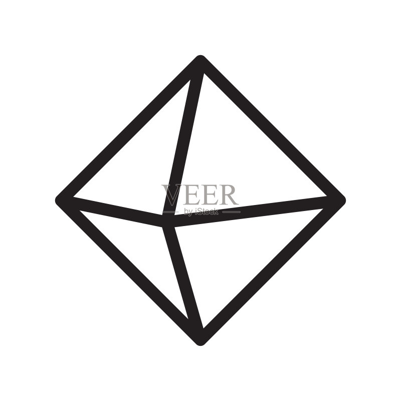 钻石图标矢量标志,钻石logo概念图标素材