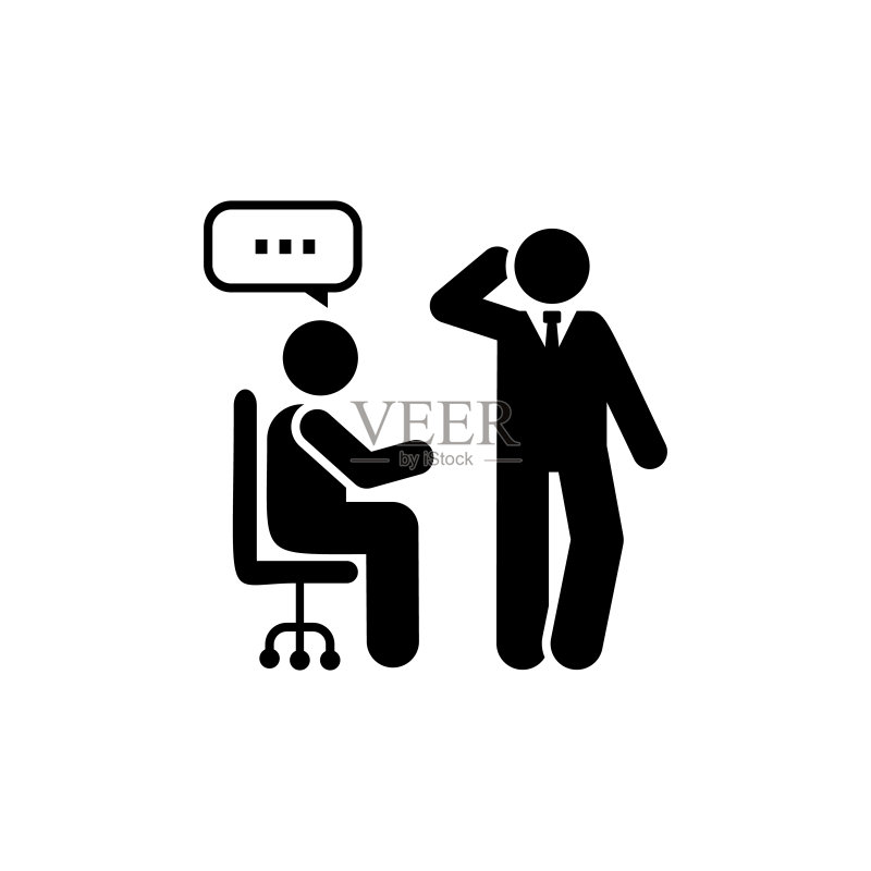 思考、失业、会议、语言图标。商务人士图标元素。优质平面设计图标。网站、网页设计、移动应用的符号和标志系列图标图标素材