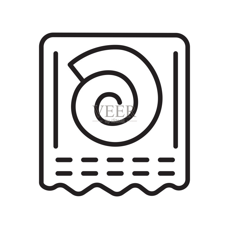 白色背景上的化石图标矢量标志和符号图标素材