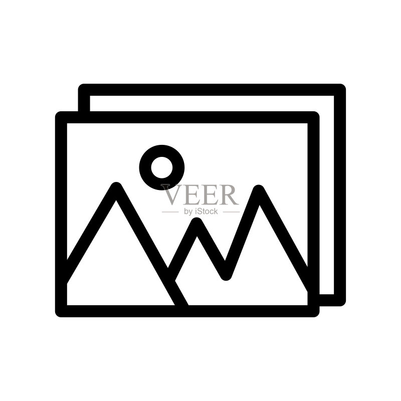画廊图标矢量标志和符号,白色背景上的画廊logo概念图标素材
