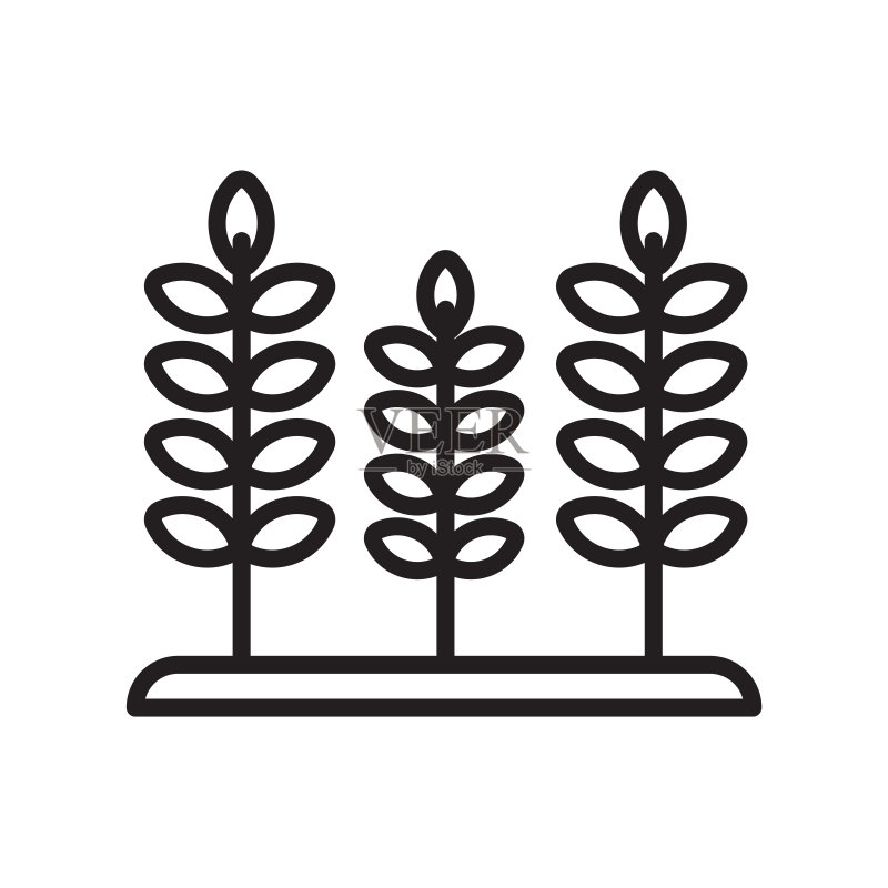 谷物图标矢量符号,谷物logo概念图标素材