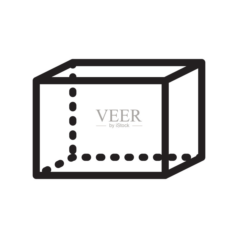 六面体图标矢量符号,与六面体logo概念隔离图标素材