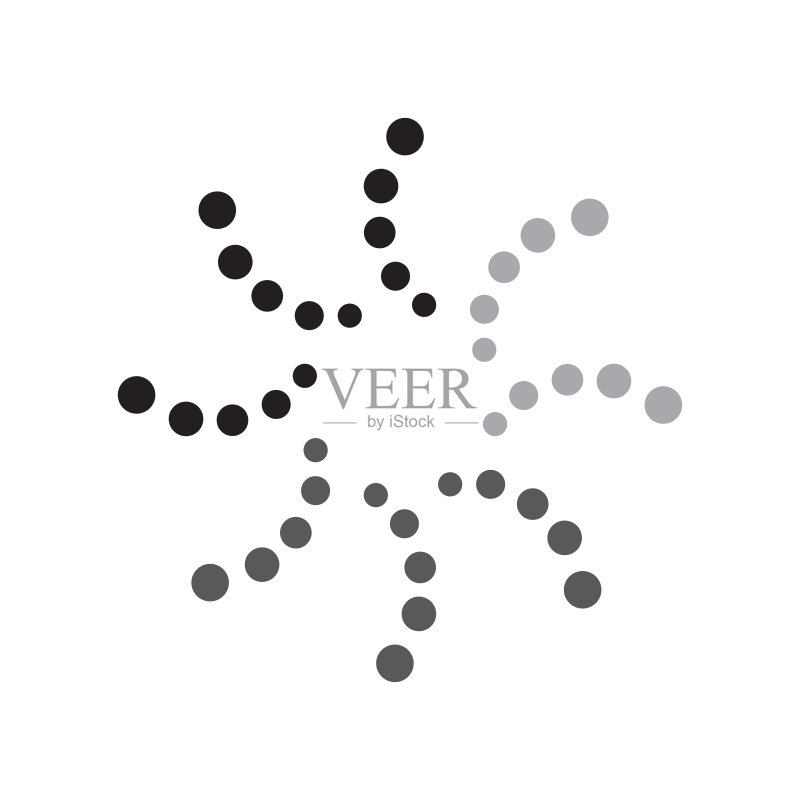 加载图标矢量标志和符号,与白色背景隔离,加载logo概念图标素材