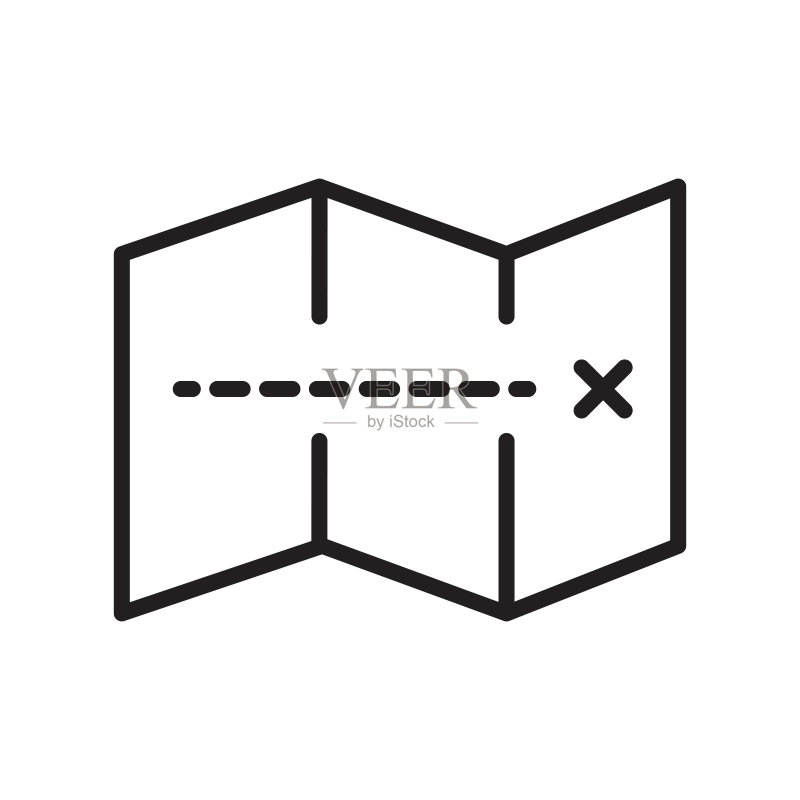 地图图标矢量符号,地图logo概念图标素材