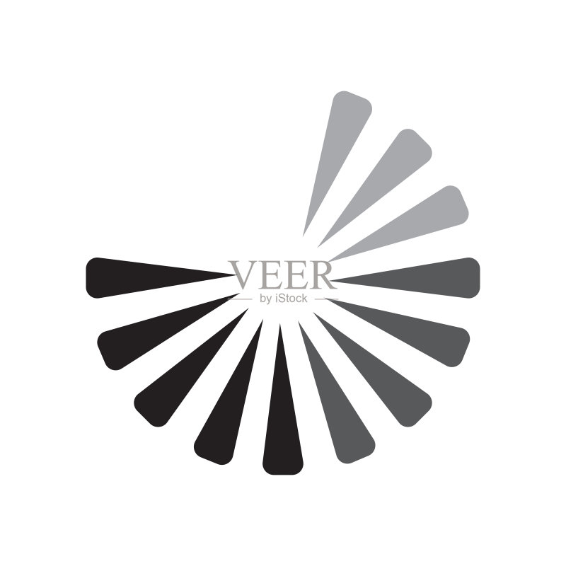 加载图标矢量标志和符号,与白色背景隔离,加载logo概念图标素材