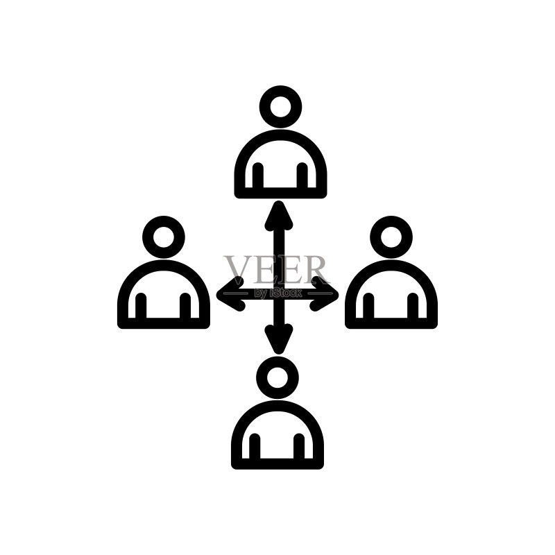 团队合作图标矢量符号图标素材